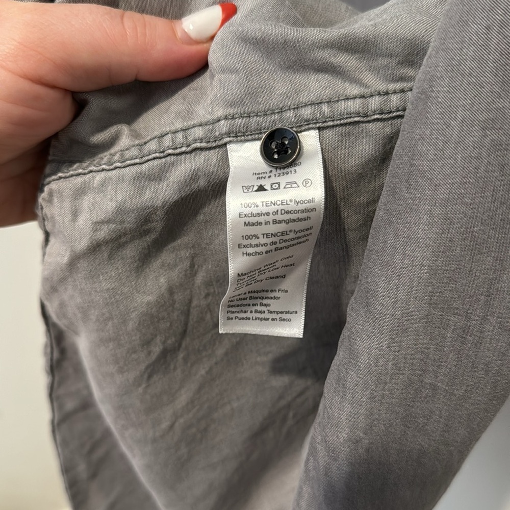 Soft gray button down - Picture 3 of 3